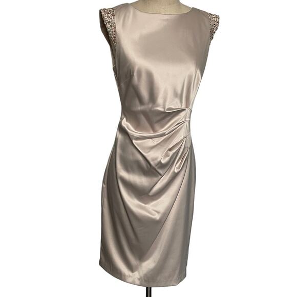 Vince Camuto Dresses & Skirts - Vince Camuto Champagne Rhinestone Cocktail Dress